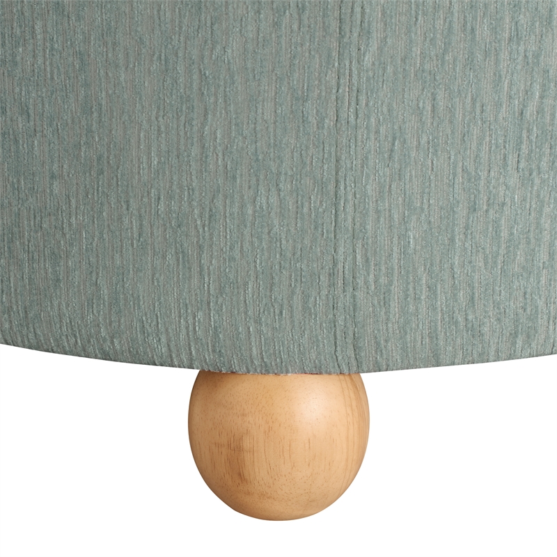 Baynes Storage Ottoman in Light Gray Mist Fabric