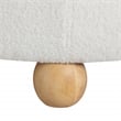 Baynes Storage Ottoman in Ivory Sherpa Fabric