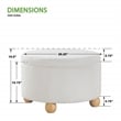 Baynes Storage Ottoman in Ivory Sherpa Fabric