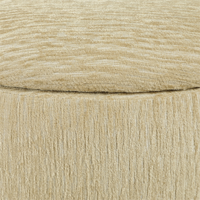 Lyra Storage Ottoman in Camel Fabric with Medium Oak Legs