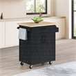 Bolten Kitchen Cart in Engineered Wood Black Finish