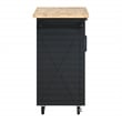 Bolten Kitchen Cart in Engineered Wood Black Finish