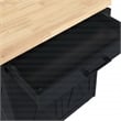 Bolten Kitchen Cart in Engineered Wood Black Finish