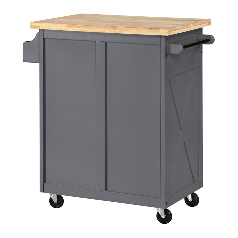 Bolten Kitchen Cart in Engineered Wood Grey Finish