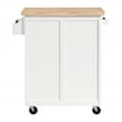 Bolten Kitchen Cart in Engineered Wood White Finish