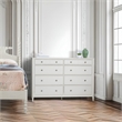 Spindle 8-Drawer Dresser in Engineered Wood Sandcastle Antique White Finish