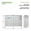 Spindle 8-Drawer Dresser in Engineered Wood Sandcastle Antique White Finish