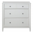 Spindle 3-Drawer Chest in Engineered Wood Sandcastle Antique White Finish