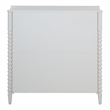Spindle 3-Drawer Chest in Engineered Wood Sandcastle Antique White Finish
