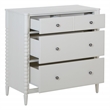 Spindle 3-Drawer Chest in Engineered Wood Sandcastle Antique White Finish