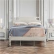 Spindle King Bed Complete Set in Engineered Wood Sandcastle Antique White Finish