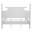 Spindle King Bed Complete Set in Engineered Wood Sandcastle Antique White Finish