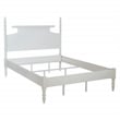 Spindle King Bed Complete Set in Engineered Wood Sandcastle Antique White Finish
