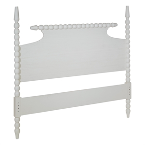 Spindle King Bed Headboard in Engineered Wood Sandcastle Antique White Finish