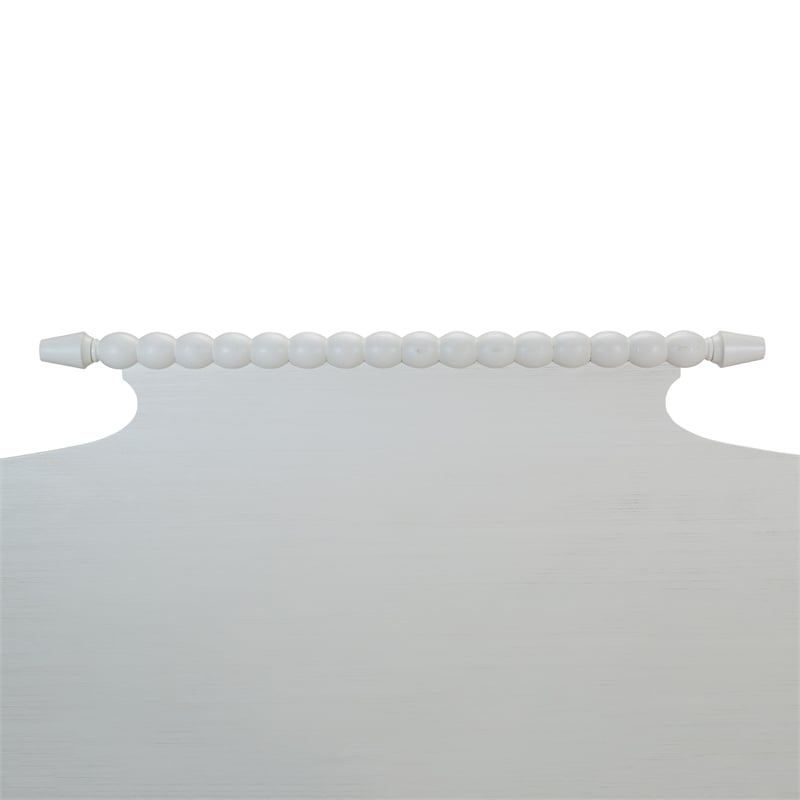 Spindle Queen Bed Set  I Queen Headboard and 2 Night Stands in White Finish