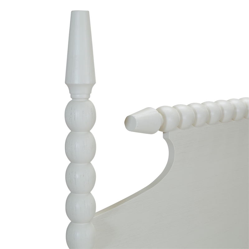 Spindle Queen Bed Set 2 Night Stand 1 8-Drawer Dresser 1 3-drawer Chest in White