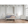 Spindle King Bed Complete Set 2 Night Stands 1 3-Drawer Chest in White Finish
