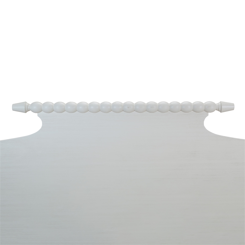 Spindle King Bed Set 1 King Headboard and 2 Night Stands in  White Finish