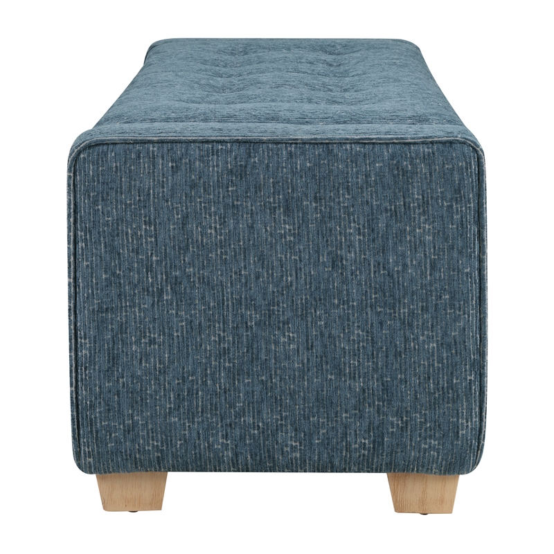 Bethwin Storage Bench with Atlantic Blue Fabric