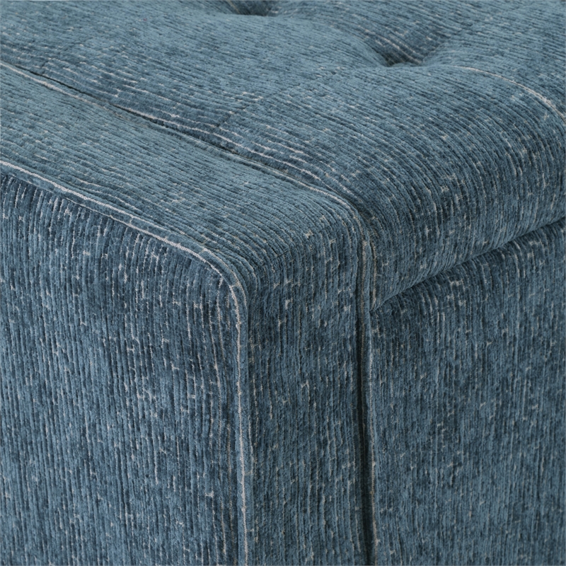 Bethwin Storage Bench with Atlantic Blue Fabric
