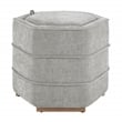 Maddox 6-sided Storage Ottoman in Fog Gray Fabric