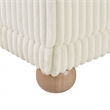 Sahara Flip Top Tray Storage Bench with Natural color wood and White Cord Fabric