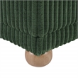 Sahara Flip Top Tray Storage Bench with Natural color wood and Green Cord Fabric