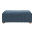 Sahara Flip Top Tray Storage Bench with Natural color wood and Blue Cord Fabric