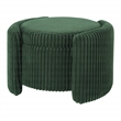 Sable Storage Ottoman with Mango wood Flip Top and Green Fabric