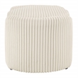 Sable Storage Ottoman with Mango wood Flip Top and White Fabric