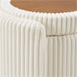 Sable Storage Ottoman with Mango wood Flip Top and White Fabric