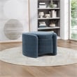 Sable Storage Ottoman with Mango wood Flip Top and Blue Cord Fabric