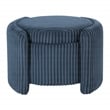 Sable Storage Ottoman with Mango wood Flip Top and Blue Cord Fabric