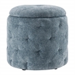 Erindale Round Storage Ottoman in Sky Fabric