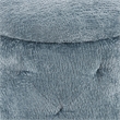 Erindale Round Storage Ottoman in Sky Fabric