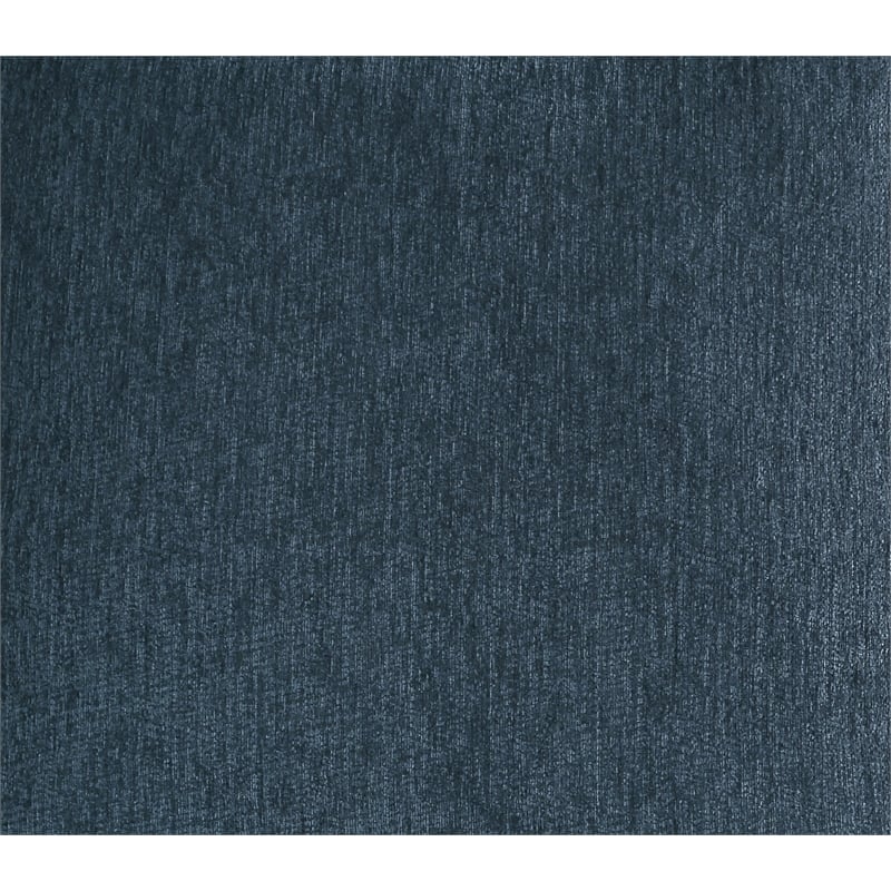 Lyra Storage Ottoman in Indigo Fabric with Medium Oak Legs