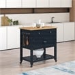 Stirling Kitchen Cart in Engineered Wood Blue Finish