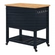 Stirling Kitchen Cart in Engineered Wood Blue Finish