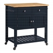 Stirling Kitchen Cart in Engineered Wood Blue Finish