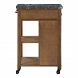 Fairmont Kitchen Cart Engineered Wood With Faux Marble Top and Oak Finish Wood