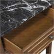 Fairmont Kitchen Cart Engineered Wood With Faux Marble Top and Oak Finish Wood