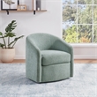 Bella Swivel Barrel Chair in Blue Mist Fabric