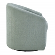Bella Swivel Barrel Chair in Blue Mist Fabric