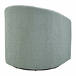Bella Swivel Barrel Chair in Blue Mist Fabric