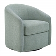 Bella Swivel Barrel Chair in Blue Mist Fabric