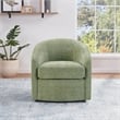 Bella Barrel Swivel Chair in Leaf Green Fabric