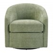 Bella Barrel Swivel Chair in Leaf Green Fabric