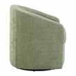 Bella Barrel Swivel Chair in Leaf Green Fabric