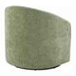 Bella Barrel Swivel Chair in Leaf Green Fabric