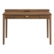 Angelina Desk with Shelf Storage Hutch Engineered Wood Majestic Walnut Finish